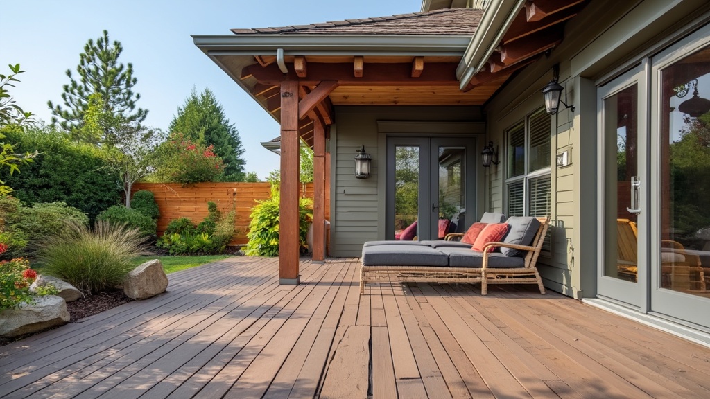 Eco-friendly interlocking decking tiles made from reclaimed wood, easy to install for outdoor flooring.