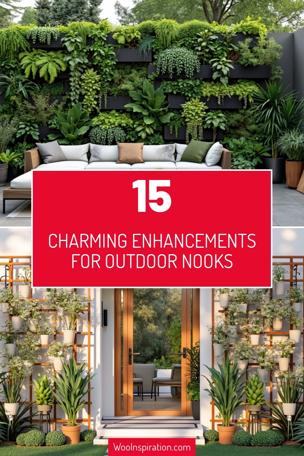 charming enhancements for outdoor nooks