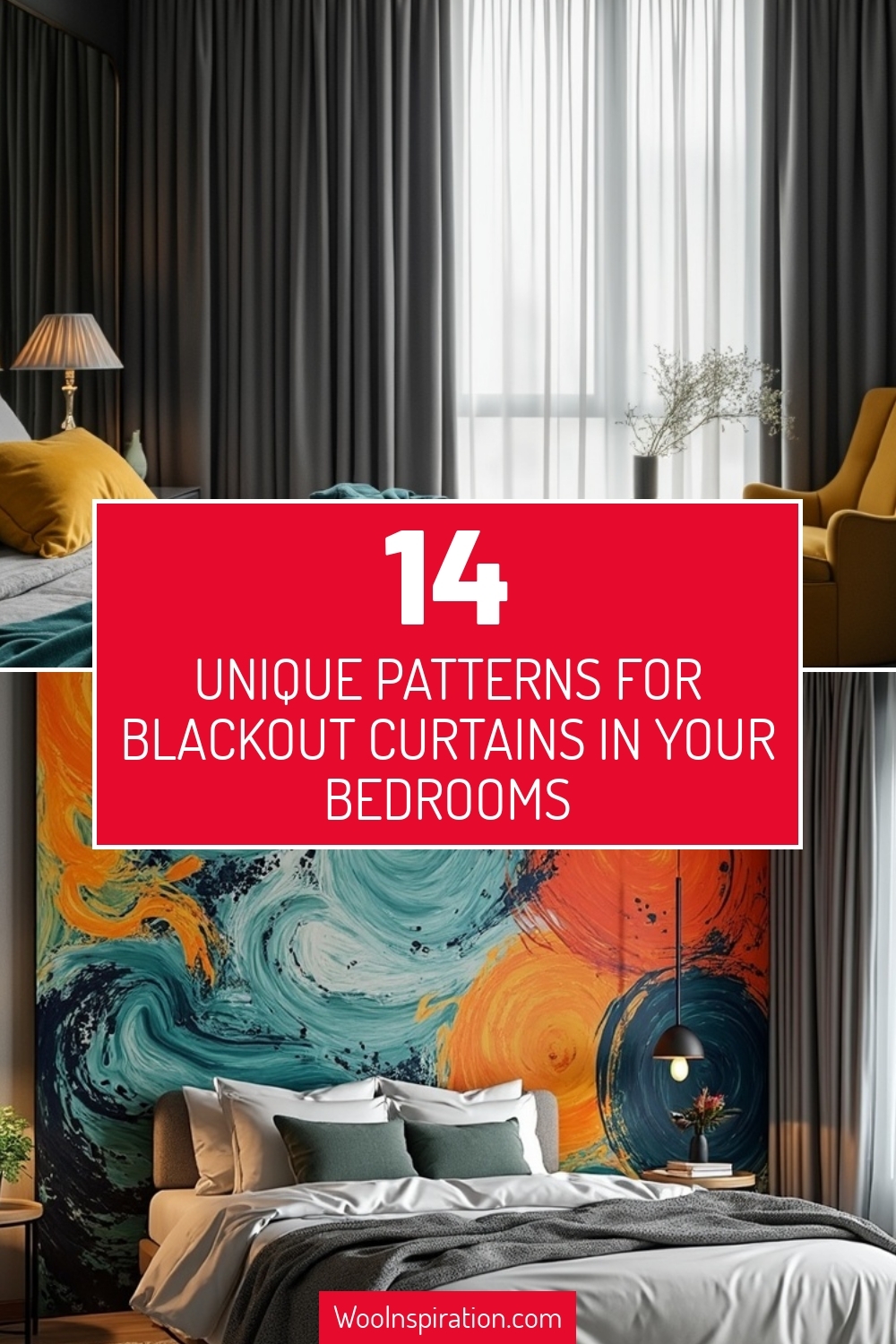 unique patterns for blackout curtains in your bedrooms